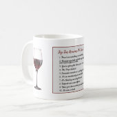 FUNNY Top 10 Gründe, Wein trinken ADD TEXT Kaffeetasse (Vorderseite Links)