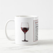 FUNNY Top 10 Gründe, Wein trinken ADD TEXT Kaffeetasse (Links)