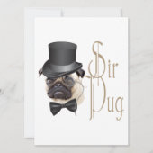Funny Top Hat Monocle Sir Mops Dog (Vorderseite)