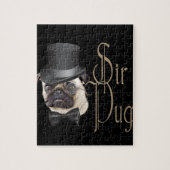 Funny Top Hat Monocle Sir Mops Dog Puzzle (Vertikal)