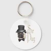 Funny Top Hat Monocle Sir Mops Dog
