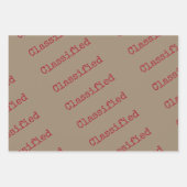 Funny Top Secret Gift Wrapping Set Geschenkpapier Set (Vorderseite 3)