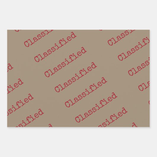 Funny Top Secret Gift Wrapping Set Geschenkpapier Set (Vorderseite 3)