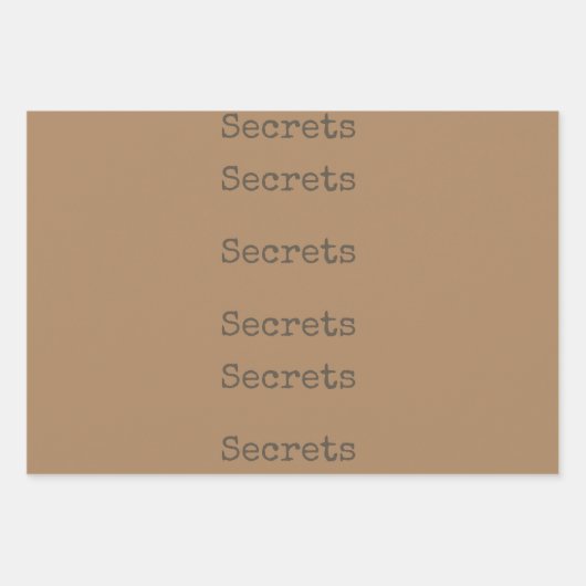 Funny Top Secret Gift Wrapping Set Geschenkpapier Set (Vorderseite 2)