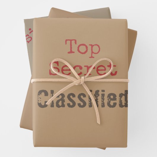 Funny Top Secret Gift Wrapping Set Geschenkpapier Set (Beispiel)