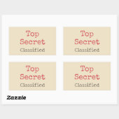 Funny Top Secret Stickers (Blatt)