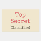 Funny Top Secret Stickers (Vorderseite)