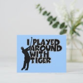 Funny Topic Golf Postkarte (Stehend Vorderseite)