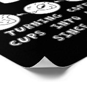 Funny Topology Turning Coffee Cups into Donuts Poster (Ecke)