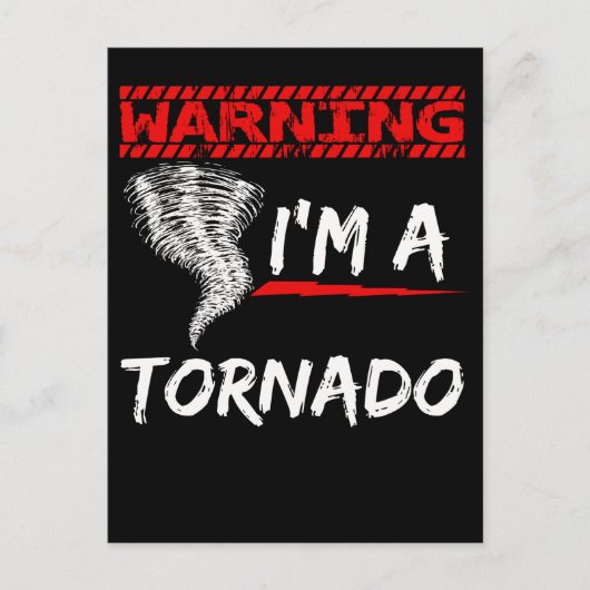 Funny Tornado Boys Girls Meteorologe Postkarte (Vorderseite)
