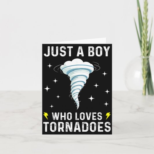 Funny Tornado Gift For Boys Kids Hurricane Weather Karte (Vorderseite)