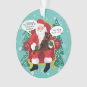 Funny Tortie Cat trifft Weihnachten im Foto Ornament (Vorderseite)