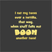 Funny Tortilla Boom Joke Aufkleber (Vorderseite)