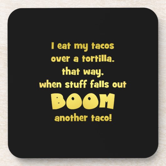 Funny Tortilla Boom Joke Getränkeuntersetzer (Vorderseite)