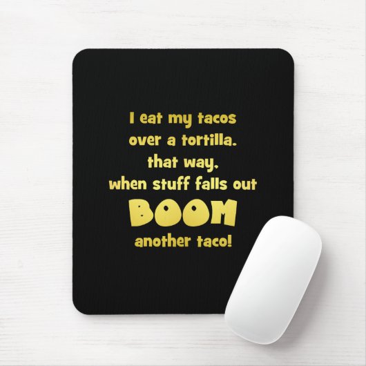 Funny Tortilla Boom Joke Mousepad (Mit Mouse)