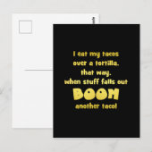 Funny Tortilla Boom Joke Postkarte (Vorne/Hinten)