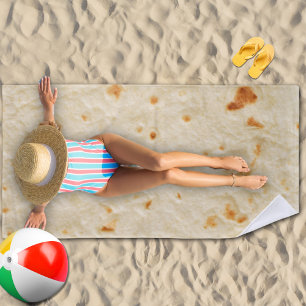 Funny Tortilla Niedlicher Feinschmecker Strandtuch