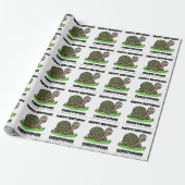 Funny Tortoise Birthday Individuelle Name Geschenkpapier (Ungerollt)