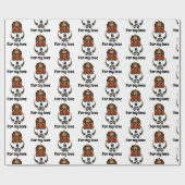 Funny Tortoise Chilling Monogram Geschenkpapier (Flach)