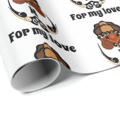 Funny Tortoise Chilling Monogram Geschenkpapier (Rolleneckpunkt)