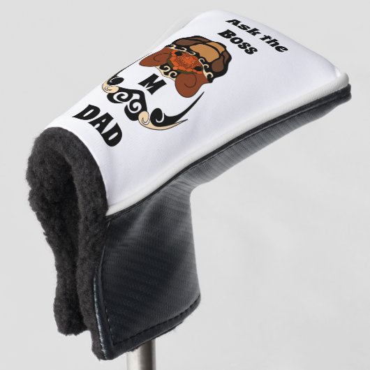 Funny Tortoise Chilling Monogram Golf Head Cover Headcover (3/4 Vorderseite)