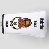 Funny Tortoise Chilling Monogram Golf Head Cover Headcover (Vorderseite)