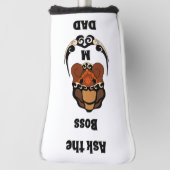 Funny Tortoise Chilling Monogram Golf Head Cover Headcover (Rotieren 90)