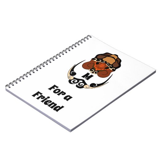 Funny Tortoise Chilling Monogram Notizblock (Linke Seite)