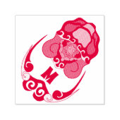 Funny Tortoise Chilling Monogram Permastempel (Design)