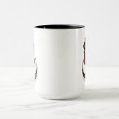 Funny Tortoise Chilling Monogram Tasse (Zentrum)