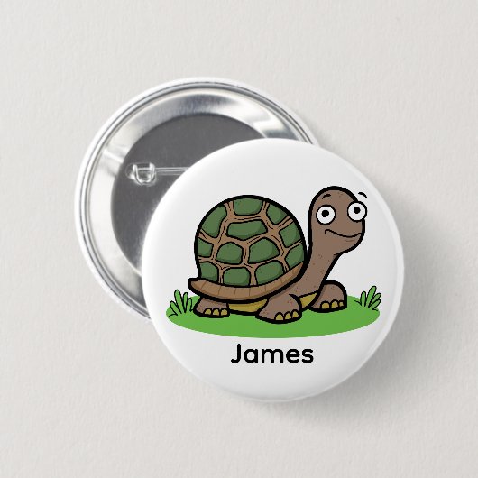 Funny Tortoise Custom Button (Vorne & Hinten)