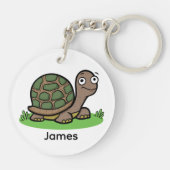 Funny Tortoise Custom Schlüsselanhänger (Rückseite)