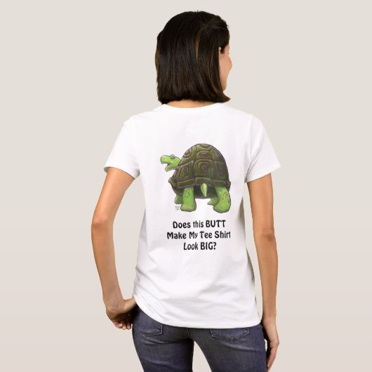 Funny Tortoise fragt T - Shirt von großen Hintern (Schwarz voll)