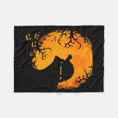 Funny Tortoise Halloween Silhouette Soky Tortoise Fleecedecke (Vorderseite (Horizontal))
