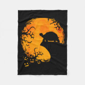 Funny Tortoise Halloween Silhouette Soky Tortoise Fleecedecke (Vorderseite)