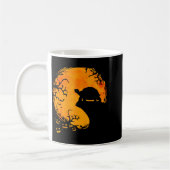 Funny Tortoise Halloween Silhouette Soky Tortoise Kaffeetasse (Links)