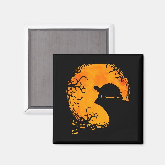 Funny Tortoise Halloween Silhouette Soky Tortoise  Magnet (Vorderseite/Rückseite)