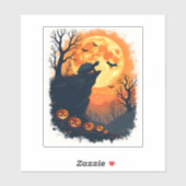 Funny Tortoise Halloween Silhouette Spooky Tortois Aufkleber (Blatt)