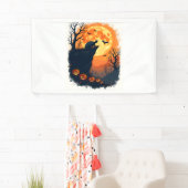 Funny Tortoise Halloween Silhouette Spooky Tortois Banner (Insitu)