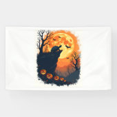 Funny Tortoise Halloween Silhouette Spooky Tortois Banner (Horizontal)