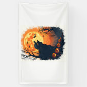 Funny Tortoise Halloween Silhouette Spooky Tortois Banner (Vertikal)