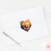 Funny Tortoise Halloween Silhouette Spooky Tortois Herz-Aufkleber (Umschlag)