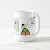Funny Tortoise und das Haarwerk Kaffeetasse (VorderseiteRechts)