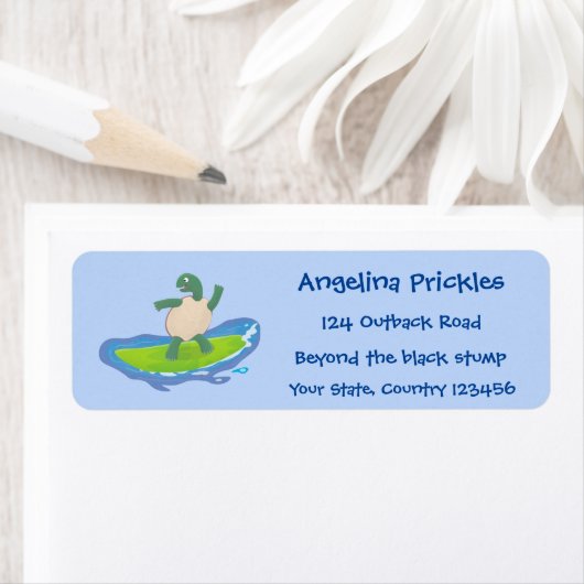 Funny tortoise wave surfing Cartoon (Insitu)