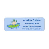 Funny tortoise wave surfing Cartoon (Vorne)