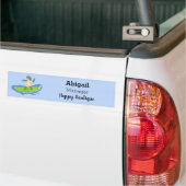 Funny tortoise wave surfing Cartoon Autoaufkleber (Auf Lkw)