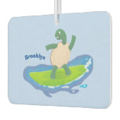 Funny tortoise wave surfing Cartoon Autolufterfrischer (Links)