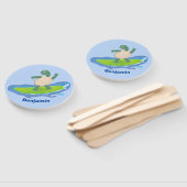 Funny tortoise wave surfing Cartoon Fächer (Non-assembled)