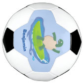 Funny tortoise wave surfing Cartoon Fußball (Gedreht)