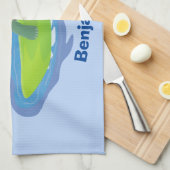 Funny tortoise wave surfing Cartoon Geschirrtuch (Viertel Falte)